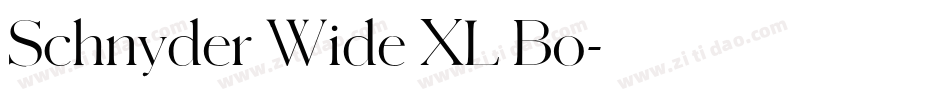 Schnyder Wide XL Bo字体转换